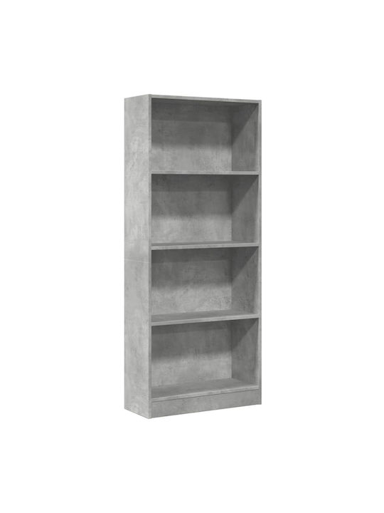 Βιβλιοθήκη Γκρι Σκυροδέματος 60x24x143εκ.
