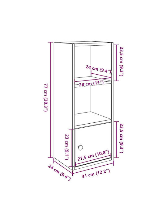 Bibliothek White 31x24x77cm