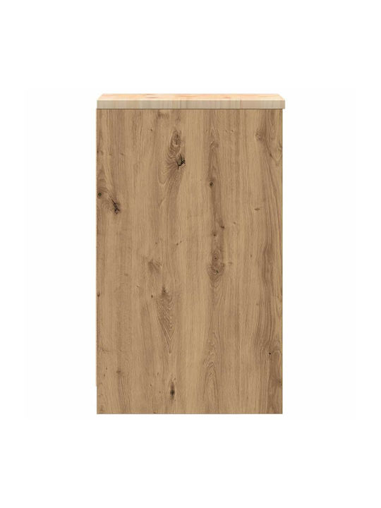 Wall Living Room Cabinet Made of Solid Wood Brown 30x51x85cm