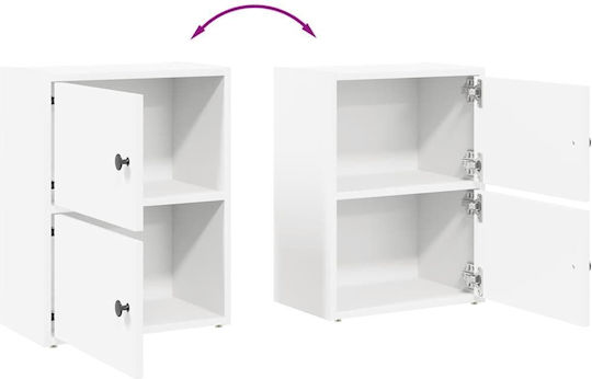 Wohnzimmerschrank aus Spanplatte Weiß 40x24x52 cm