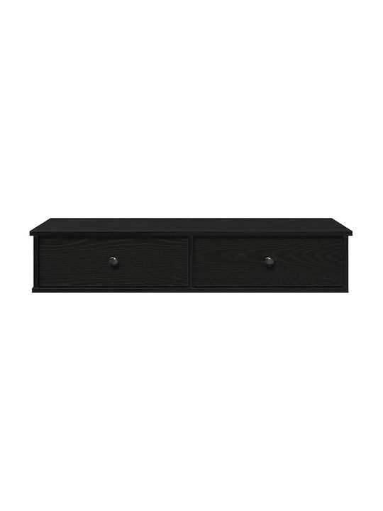 Рафт Стенен Черно 100x37.5x19см.