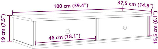 Ράφι Μαύρο 100x37.5x19εκ.