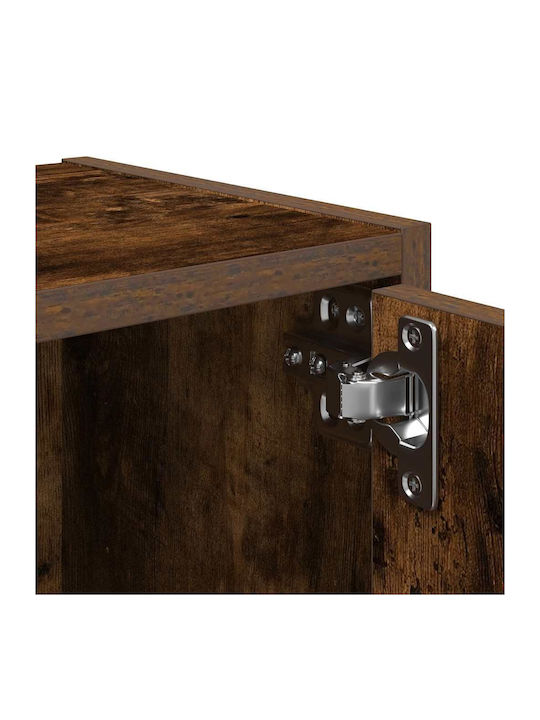 Living Room Display Cabinet Made of Particle Board Smoky Oak 40x24x52cm