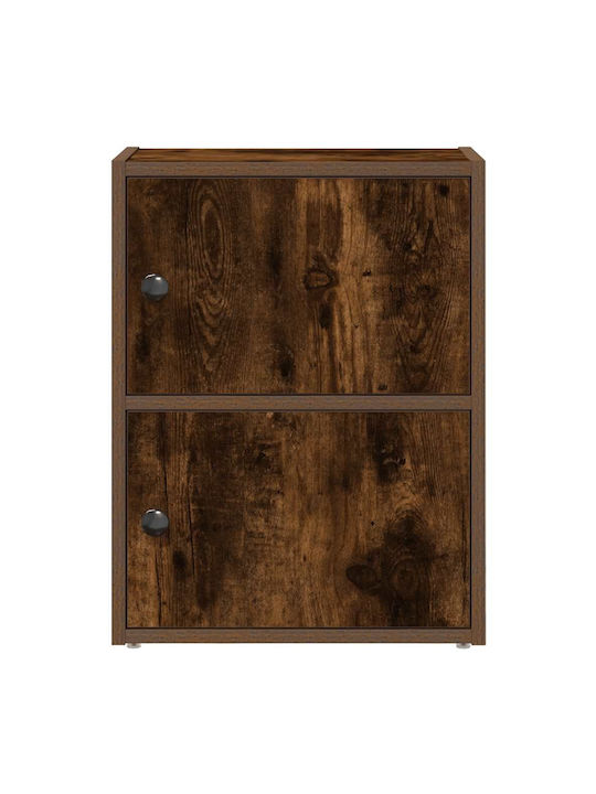 Living Room Display Cabinet Made of Particle Board Smoky Oak 40x24x52cm