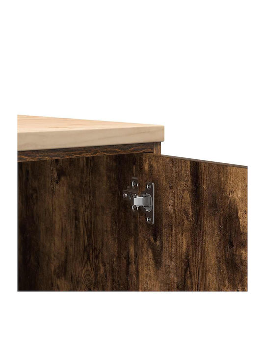 Living Room Cabinet Made of Solid Wood Brown 30x51x85cm