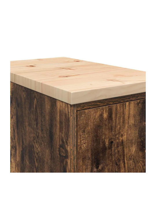 Living Room Cabinet Made of Solid Wood Brown 30x51x85cm