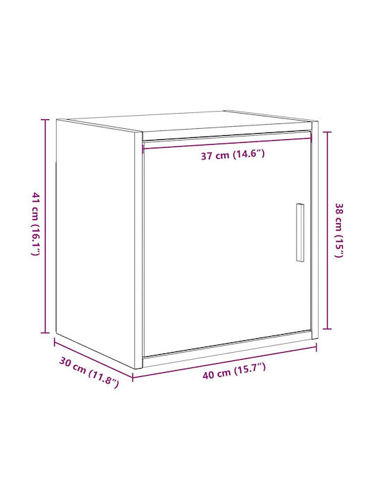 Wall Living Room Cabinet made of Particle Board Brown 40x30x41cm