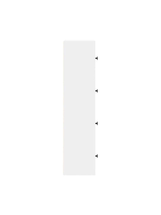 Living Room Display Cabinet Made of White Particle Board 40x24x102cm