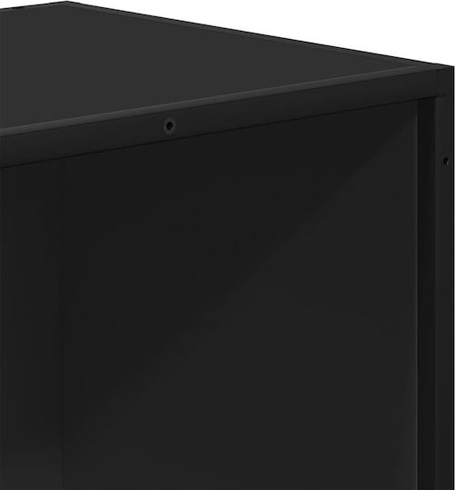 Βιβλιοθήκη Μαύρο 60x35x139εκ.