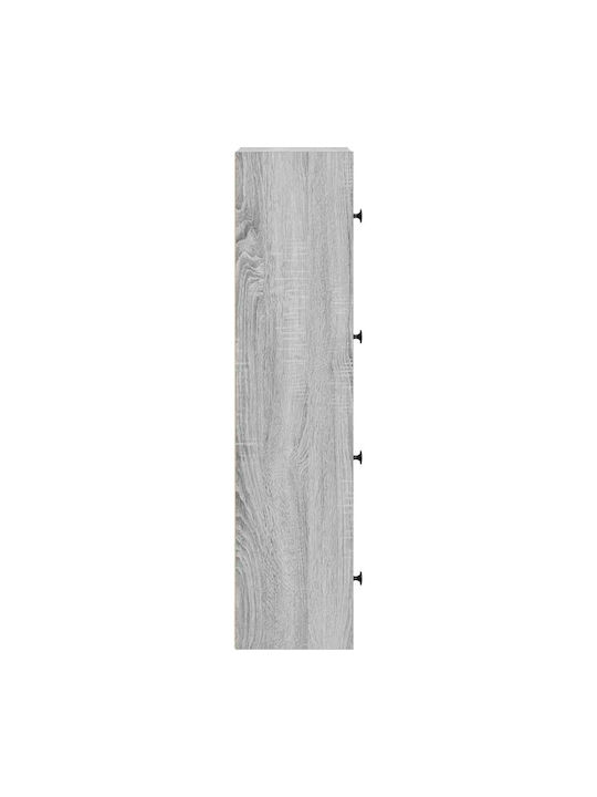 Living Room Display Cabinet Made of Particle Board Grey Sonoma 40x24x102cm