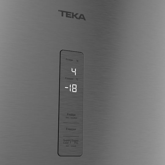 Teka Combină frigorifică 378lt NoFrost Î201xL59.5xA67.8cm. Inox RBF 78650 SS