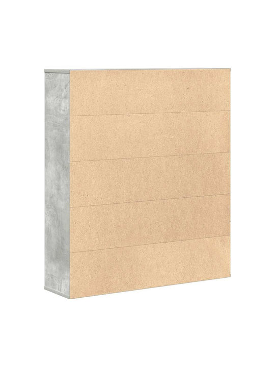 Bibliothek Grau Beton 89x24x101,5cm