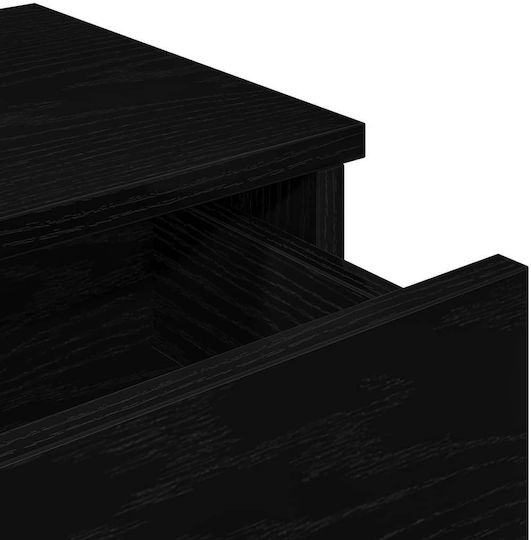 Raft Negru 80x34x17cm