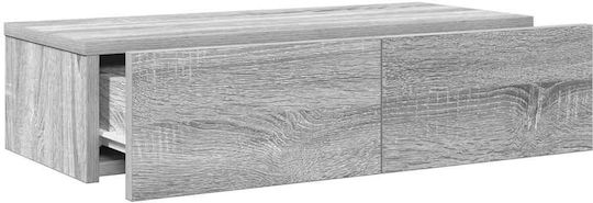 Grey Sonoma Wall Shelf 60x26.5x15 cm