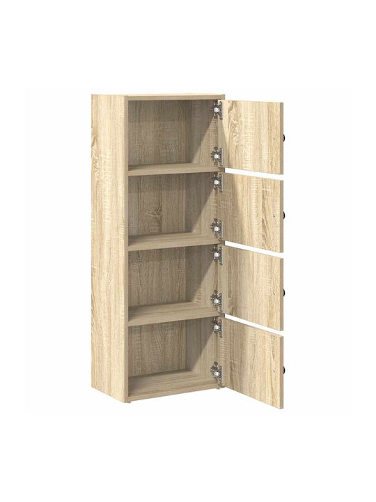 vidaXL Wohnzimmer Schrank aus Spanplatte Grau Beton 40x24x102cm