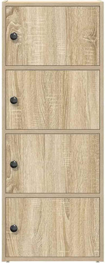 Dulap de Pardoseală pentru Sufragerie din Placă Aglomerată Gri Beton 40x24x102 cm