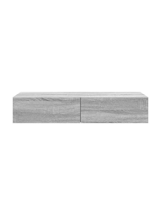 Grey Sonoma Wall Shelf 100x36x19cm