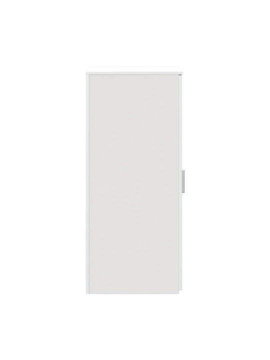 Living Room Display Cabinet Made of Particle Board White 50x45x103.5cm