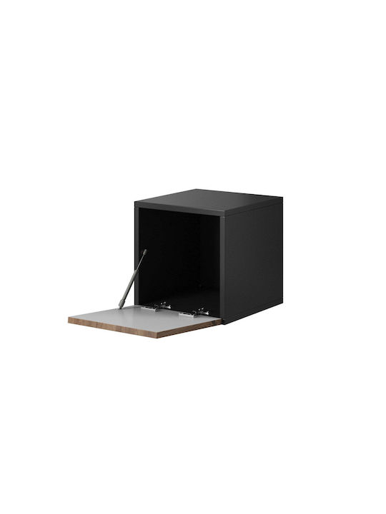 Roco RO5 Кремащо Шкафче За Дневна От Дърво С Осветление Бял/Черен 37x39x37см