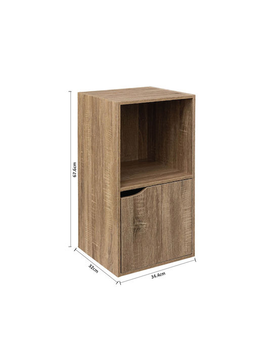 Ντουλάπι Δαπέδου Mix Nat Καφέ 34.4x32x67.6εκ.