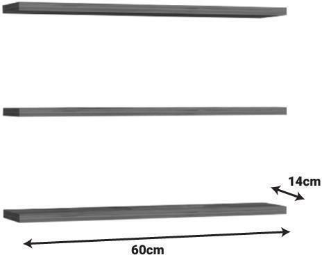 Edna White Wall Shelf 60x14.5x1.8cm