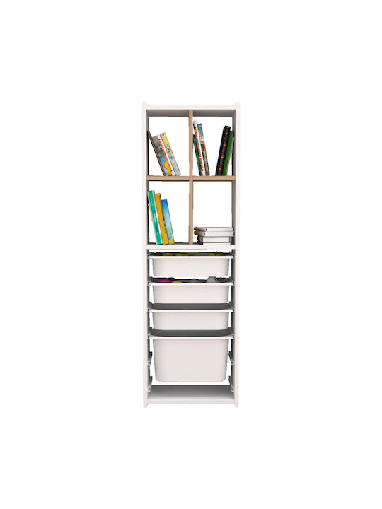 Shelf Floor White & Sonoma 45x30x144cm