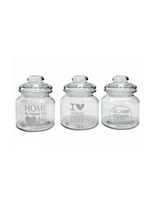 General Trade Set 2 Stück Allgemeine Verwendung Glas Vasen mit Deckel Transparent 650ml 2 Stück