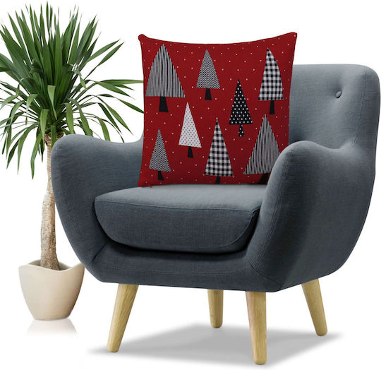Liolios Home Christmas Decorative Pillow Square 50x50cm