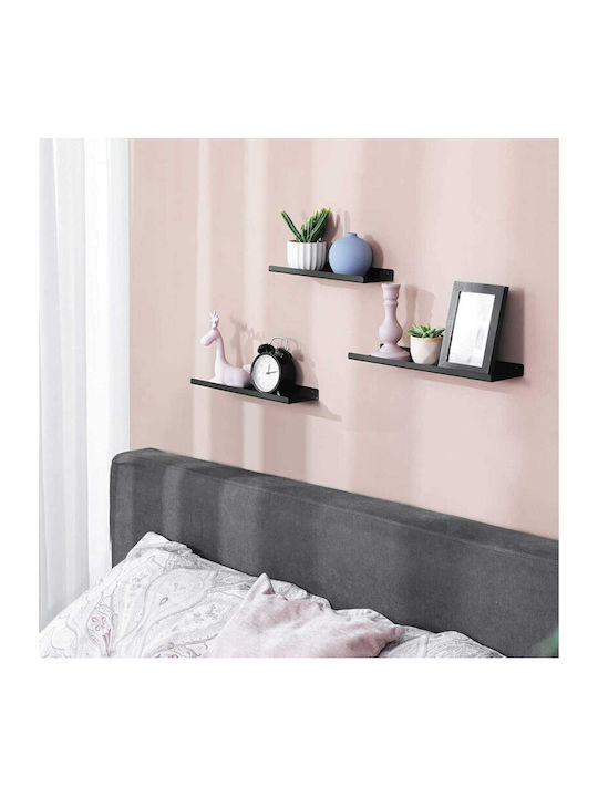 Raft De Perete Negru 40x9.5x2.5cm