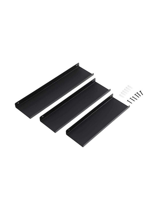 Raft De Perete Negru 40x9.5x2.5cm