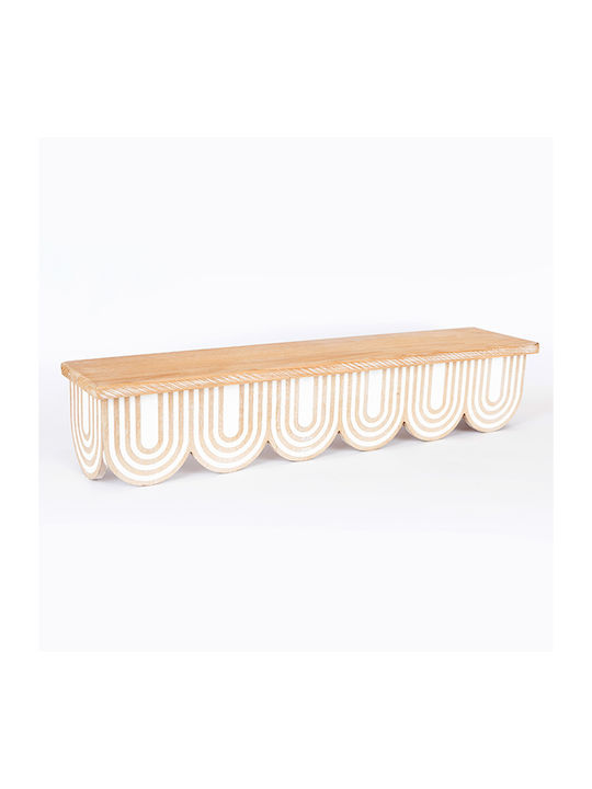 Shelf Natural Colour With White 60x13x12cm