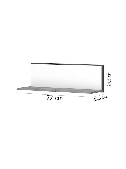 Ράφι Τοίχου Palmor Χρυσό Δρυς / Λευκό 77x23.5x24.5εκ.