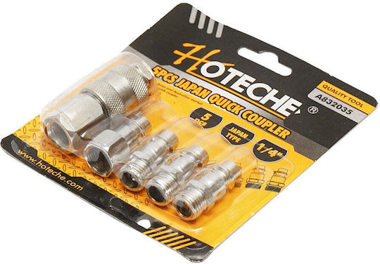 Quick Coupling Set Air Hoses Pneumatic Tools 5 Pieces