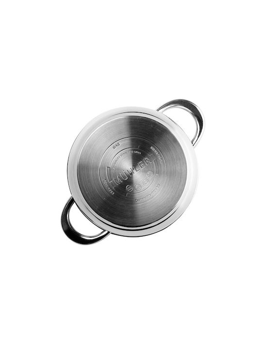 Muhler Deep Stainless Steel Pot 4.3lt / 22cm
