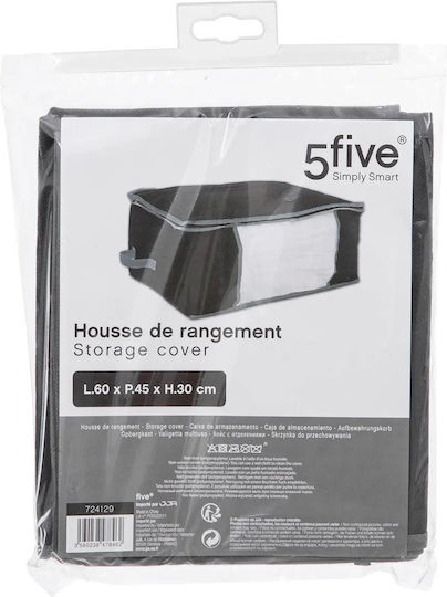 5Five Fabric Clothes Storage Case Black 60x45x30cm