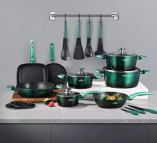 Zilner Set de vase de gătit din aluminiu cu strat antiaderent ZL-8542 21buc