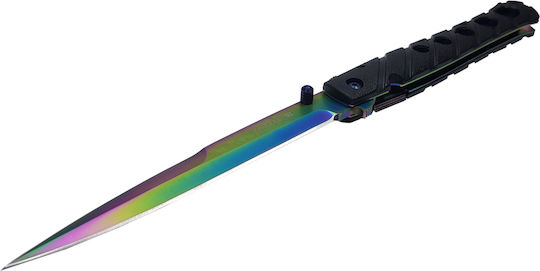 Set Two Stiletto Knives Locking Blade Belt Attachment 33 Cm