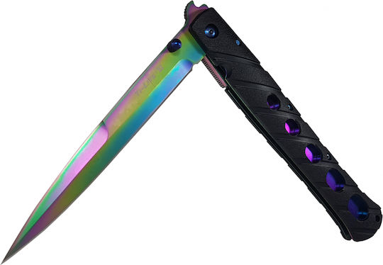 Set Two Stiletto Knives Locking Blade Belt Attachment 33 Cm