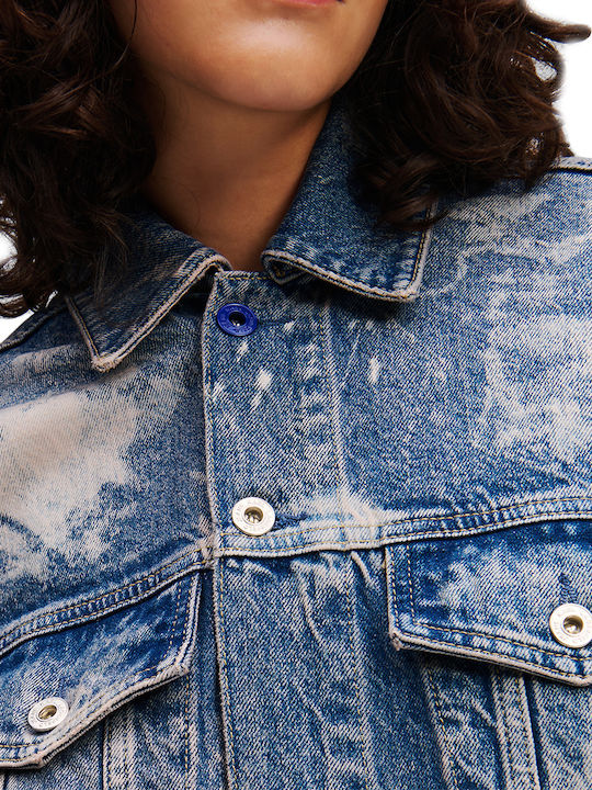 Kurz Damen Jeansjacke Blue