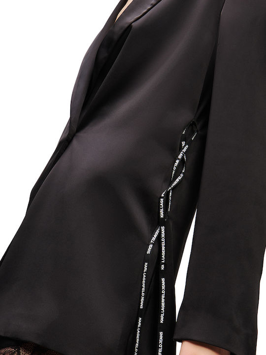 Karl Lagerfeld Long Women's Blazer Black
