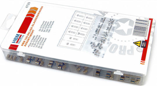 Auto Fuse Set 5x20 Mm 0.2-15a 100 Pcs