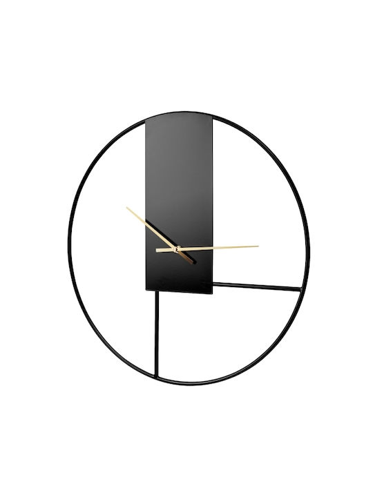 Platinet Wanduhr Schwarz Ø50cm