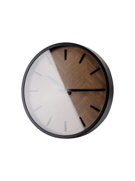 Platinet Wanduhr Schwarz Ø30cm