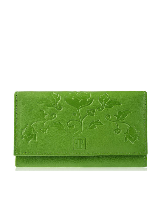 Leather Women's Wallet Classic with RFID Green