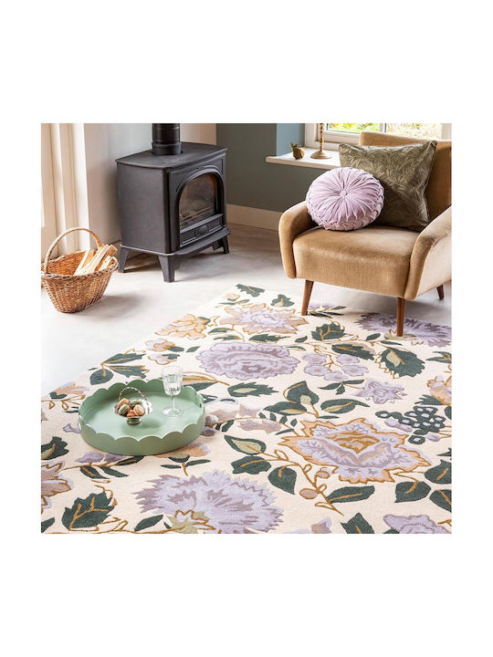 Laura Ashley Wendling Floral Lucrat manual Covor Rectangular Din lână Violet
