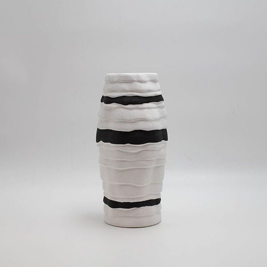 Βάζο Κεραμικό Λευκό Φ12xΥ25cm