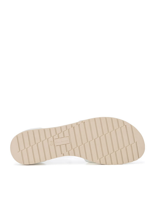 Flache Sandalen für Damen in Weiß Farbe