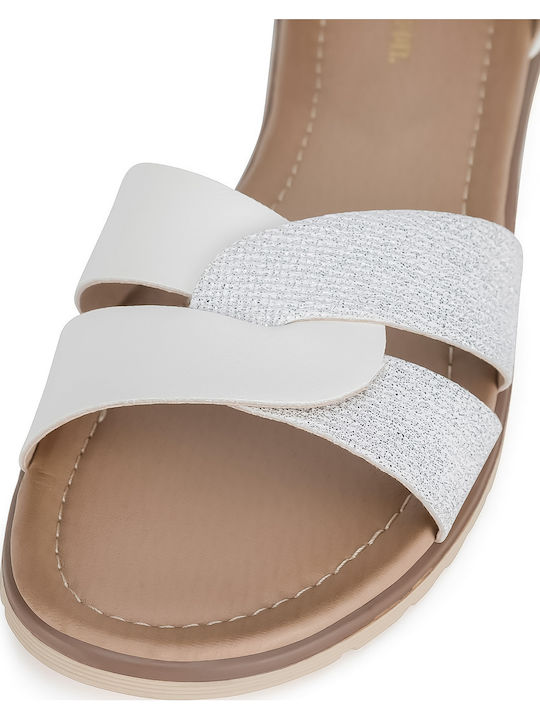 Flache Sandalen für Damen in Weiß Farbe