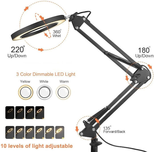 Lamp 10 Tabletop Magnifying Lense with Light 1pcs