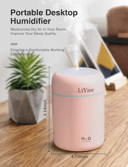 Diffuser Humidifier Rgb Lights 2 Modes Premium Deosebit Model Pink Original Deals